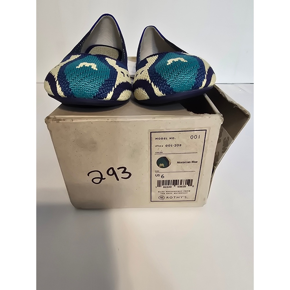 Rothy's The Flat Shoes Moroccan Blue Knit Women's Size 6 New RETIRED RARE - Picture 10 of 10